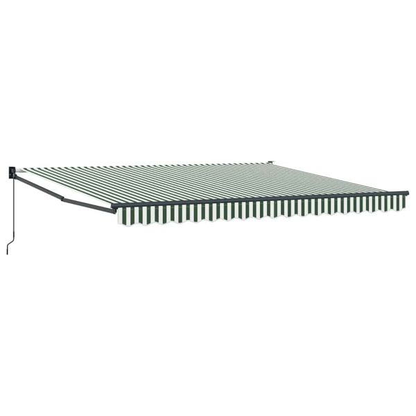 Прибираща се тента Зелен и бял 400 × 300 cm
