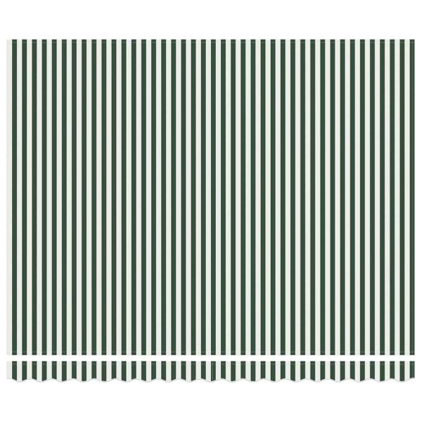 Прибираща се тента Зелен и бял 400 × 300 cm