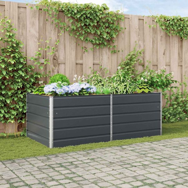 Кашпа Антрацит 195 x 100 x 75 см Галванизирана стомана