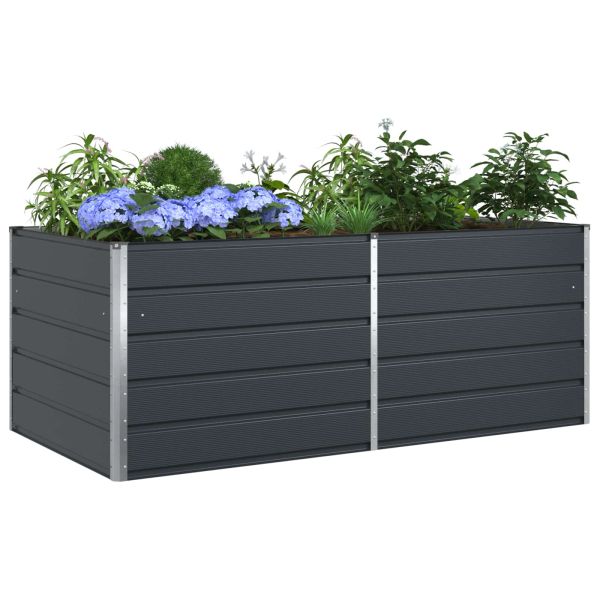 Кашпа Антрацит 195 x 100 x 75 см Галванизирана стомана