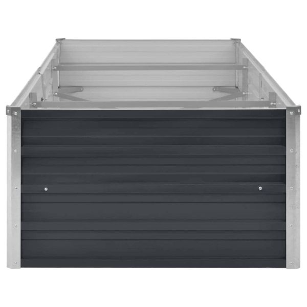 Градинска висока леха антрацит 240x80x45 см поцинкована стомана