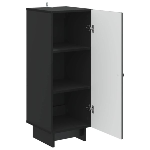 Служебен шкаф Черно 33 x 34,5 x 90 см Инженерна дървесина