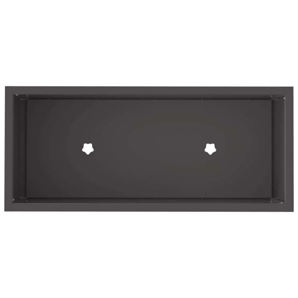 Повдигната градинска саксия Черно 60 x 26 x 45 см Стомана