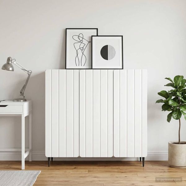 Служебен шкаф Бяло 89 x 34,5 x 82 см Инженерна дървесина