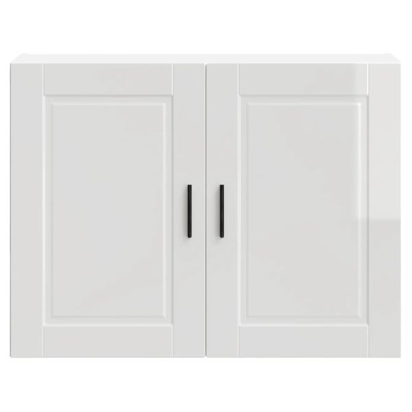Кухненски стенен шкаф Porto, бял гланц, инженерно дърво