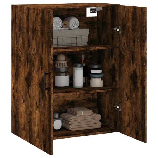 Стенен шкаф опушен дъб 69,5x34x90 см