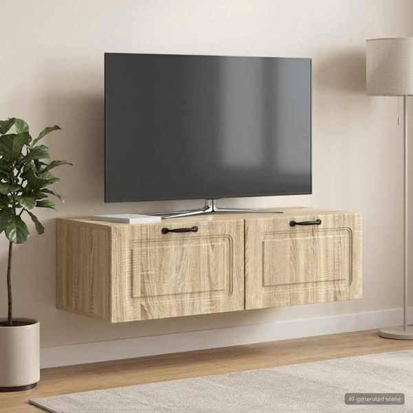 Стенно монтиран ТВ шкаф Дъб сонома 98 x 41 x 30 см