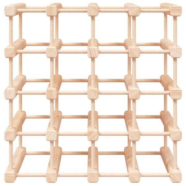 Поставка за вино за 20 бутилки 46,5x23x46,5 см бор масив