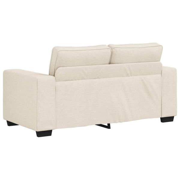Диван 3 pcs Бежово 221 x 80 x 82 см Ленена смесена тъкан