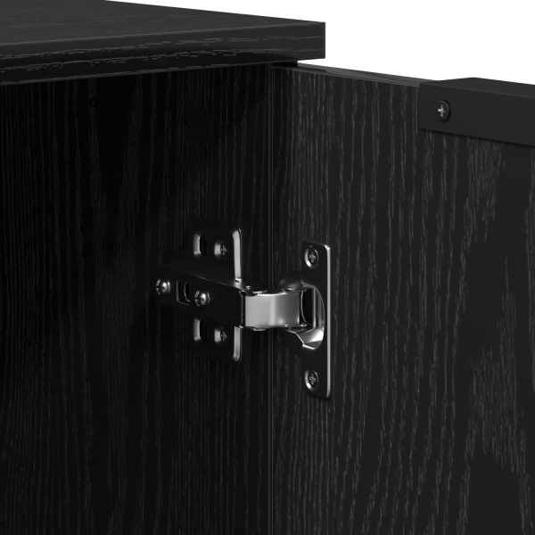 Служебен шкаф 3 pcs Черния дъб Инженерно дърво