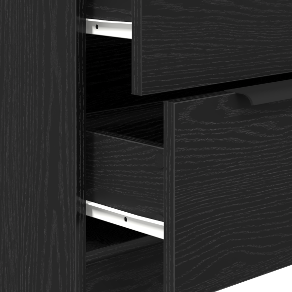 Служебен шкаф 3 pcs Черния дъб 180 x 30 x 70 см Инженерно дърво