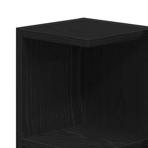 Комплект мебели за баня с рафт 3 pcs Черно 30 x 30 x 99,5 см