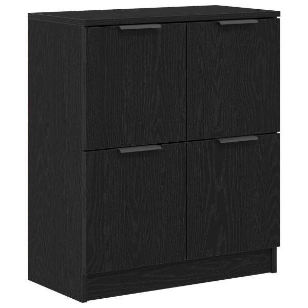 Служебен шкаф 2 pcs Черния дъб 60 x 30 x 70 см Инженерно дърво
