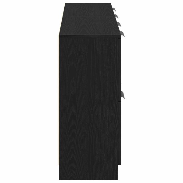 Служебен шкаф 2 pcs Черния дъб 60 x 30 x 70 см Инженерно дърво