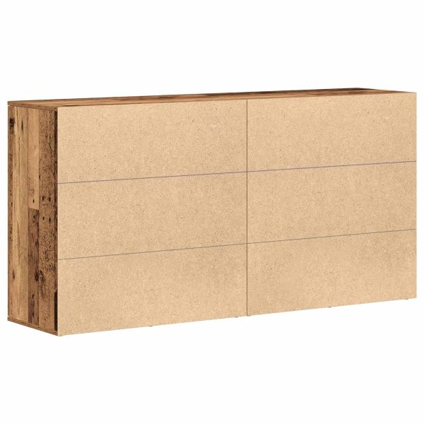 Служебен шкаф 2 pcs Старо дърво 79 x 38 x 80 см Инженерно дърво