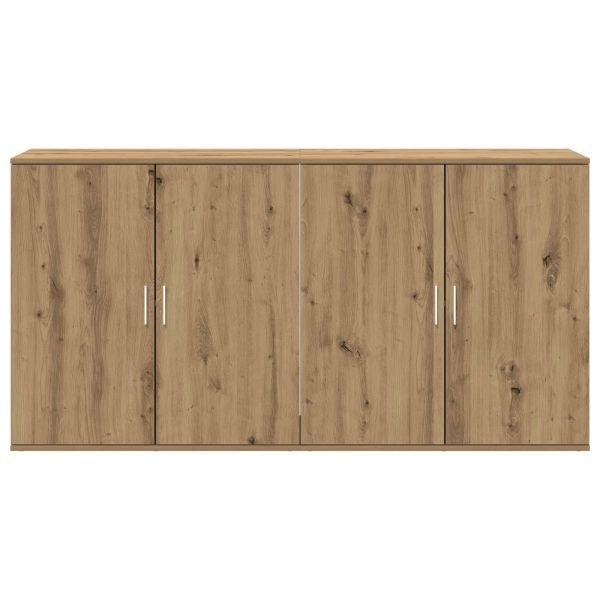 Служебен шкаф 2 pcs Дъб 79 x 38 x 80 см Инженерно дърво