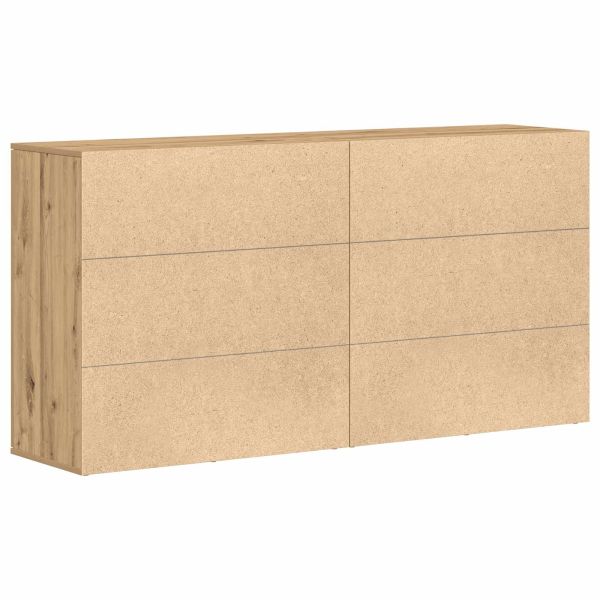 Служебен шкаф 2 pcs Дъб 79 x 38 x 80 см Инженерно дърво