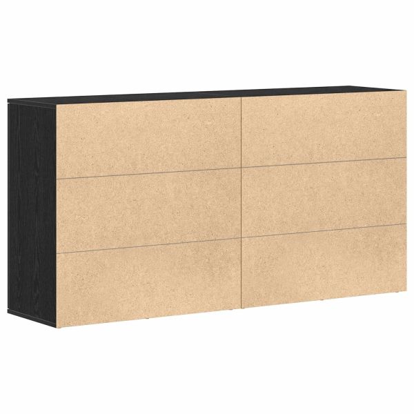 Служебен шкаф 2 pcs Черния дъб 79 x 38 x 80 см Инженерно дърво