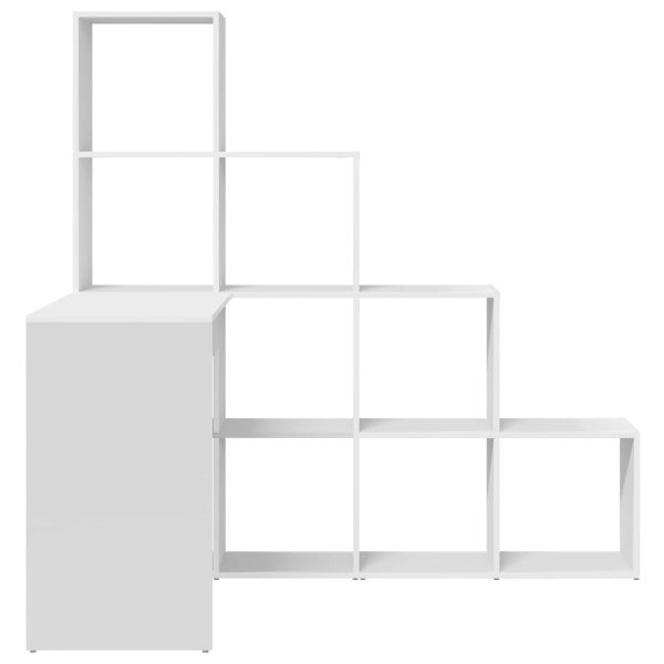 Ъглово бюро Бяло 101,5 x 149,5 x 149,5 см Инженерно дърво