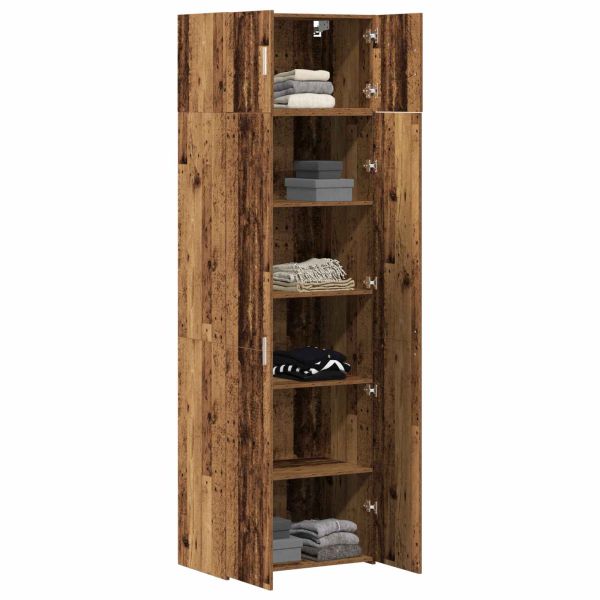 Шкаф за съхранение 2 pcs Старо дърво 70 x 42,5 x 225 см