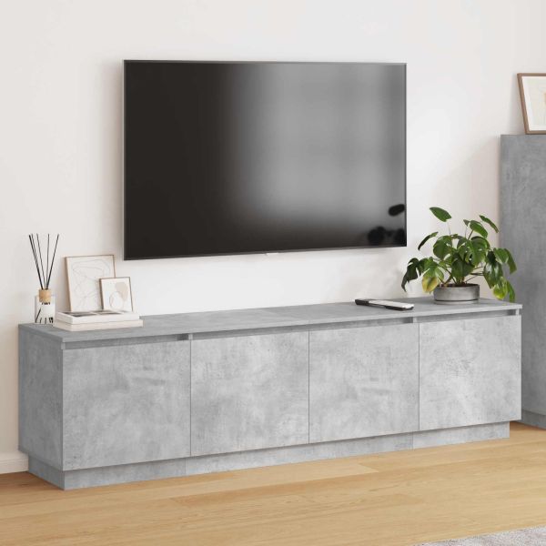 ТВ шкаф Циментено сиво 180 x 38 x 49 см Инженерно дърво