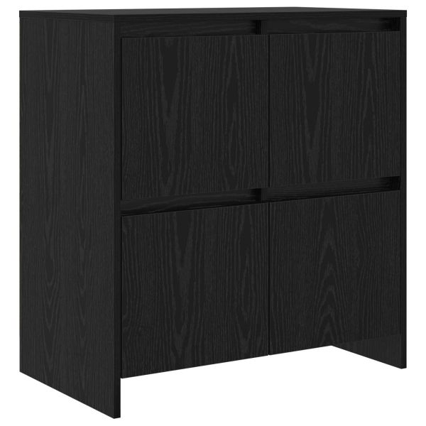 Служебен шкаф 2 pcs Черния дъб 70 x 41 x 75 см Инженерно дърво