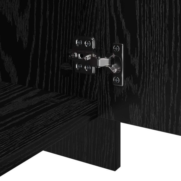 Скейдбордове 2 pcs Черен дъб 70 x 41 x 75 см Инженерно дърво