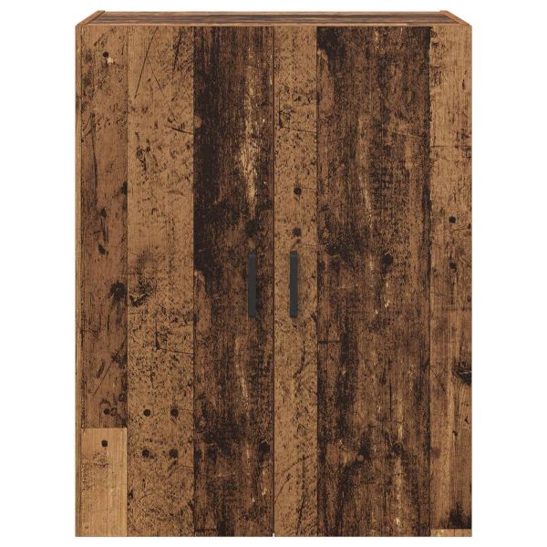 Стенно шкафче 2 pcs Старо дърво 69,5 x 34 x 90 см