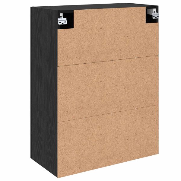 Стенно шкафче 2 pcs Черния дъб 69,5 x 34 x 90 см