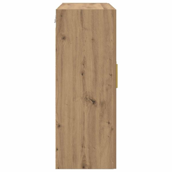 Стенно шкафче 2 pcs Дъб 69,5 x 34 x 90 см Инженерно дърво