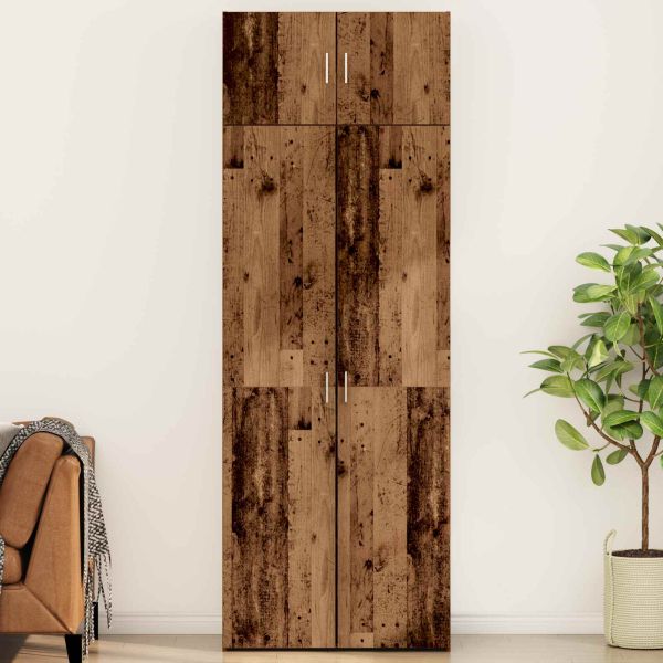 Шкаф за съхранение 2 pcs Старо дърво 80 x 42,5 x 225 см