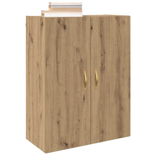 Стенно шкафче 2 pcs Дъб 69,5 x 34 x 90 см Инженерно дърво