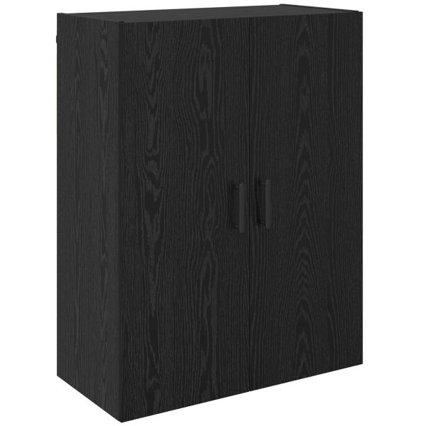 Стенно шкафче 2 pcs Черния дъб 69,5 x 34 x 90 см