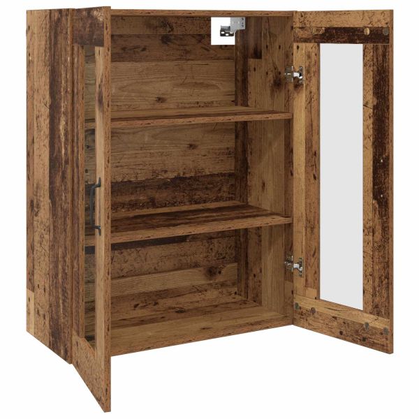 Стенни шкафове 2 pcs Старо дърво 69,5 x 34 x 90 см