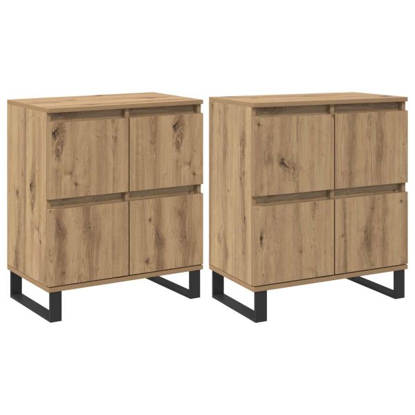 Служебен шкаф 2 pcs Дъб 60 x 35 x 70 cm
