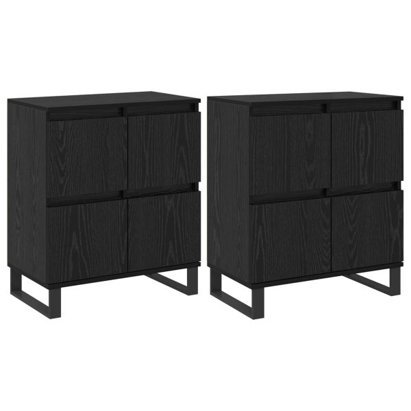 Служебен шкаф 2 pcs Черния дъб 60 x 35 x 70 cm