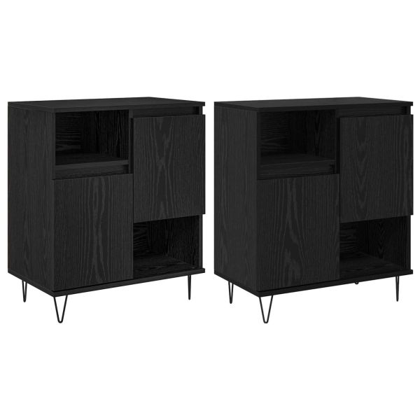Служебен шкаф 2 pcs Черния дъб 60 x 35 x 70 cm