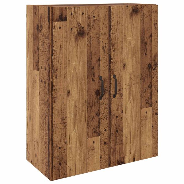 Стенно шкафче 2 pcs Старо дърво 69,5 x 34 x 90 см