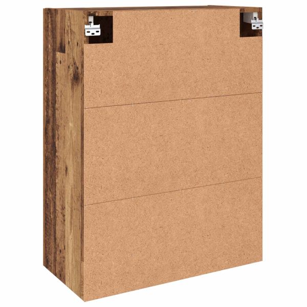 Стенно шкафче 2 pcs Старо дърво 69,5 x 34 x 90 см