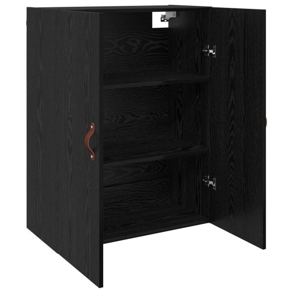 Стенно шкафче 2 pcs Черния дъб 69,5 x 34 x 90 см