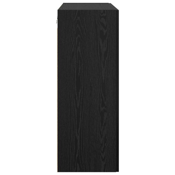 Стенно шкафче 2 pcs Черния дъб 69,5 x 34 x 90 см