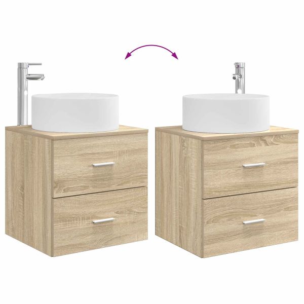 Комплект мебели за баня 2 pcs Дъб сонома Инженерна дървесина