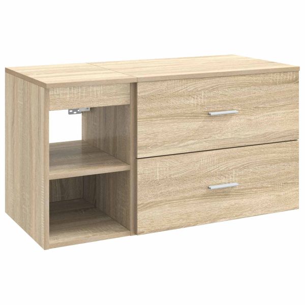 Комплект мебели за баня 2 pcs Дъб сонома Инженерна дървесина