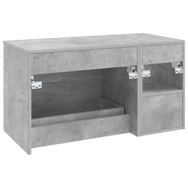 Комплект мебели за баня 2 pcs Бетонно сиво Инженерна дървесина