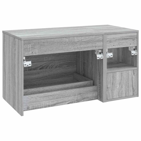Комплект мебели за баня 2 pcs Сив Сонома Инженерна дървесина