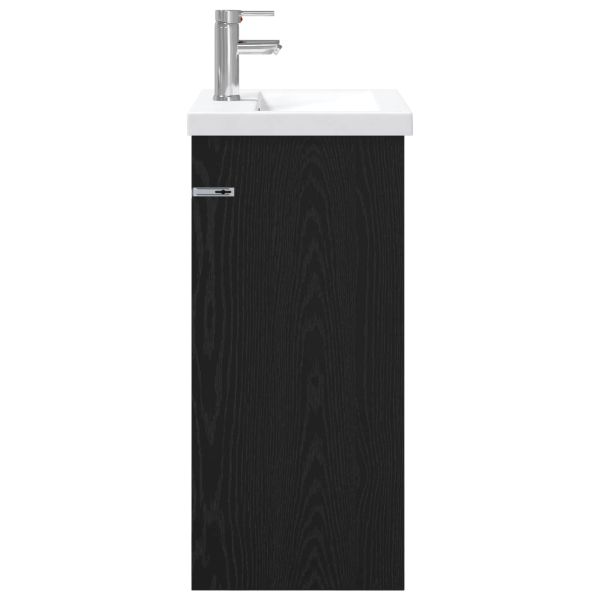 Комплект мебели за баня Черен дъб 61 x 40 x 84,5 см