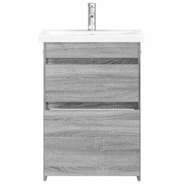 Комплект мебели за баня Сив Сонома 61 x 40 x 84,5 см