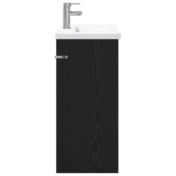 Комплект мебели за баня Черен дъб 81 x 40 x 84,5 см