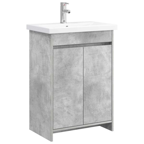 Комплект мебели за баня Бетонно сиво 61 x 40 x 84,5 см