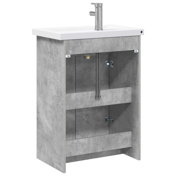 Комплект мебели за баня Бетонно сиво 81 x 40 x 84,5 см